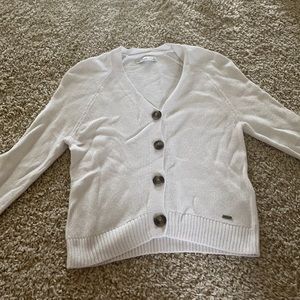 white cardigan